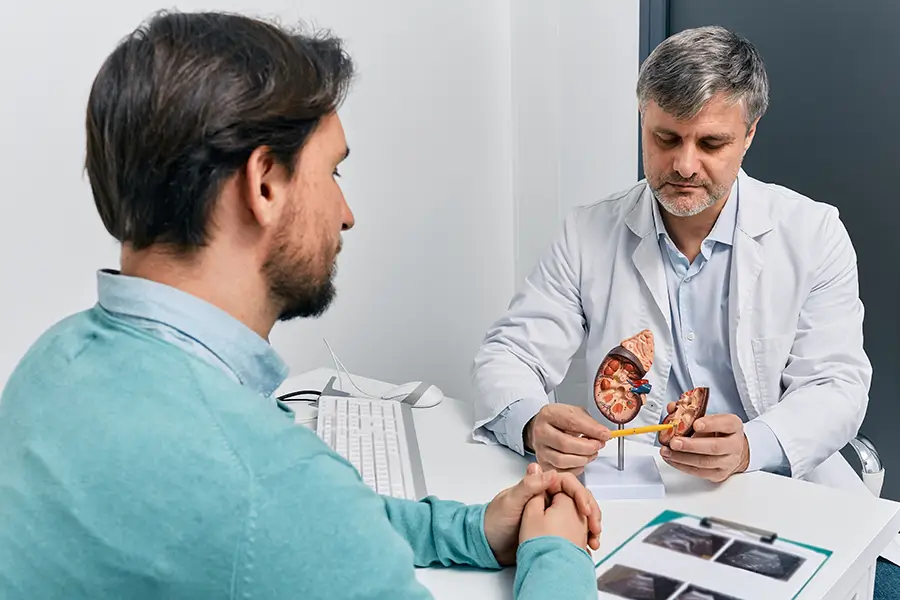 doctor explaining chronic kidney disease