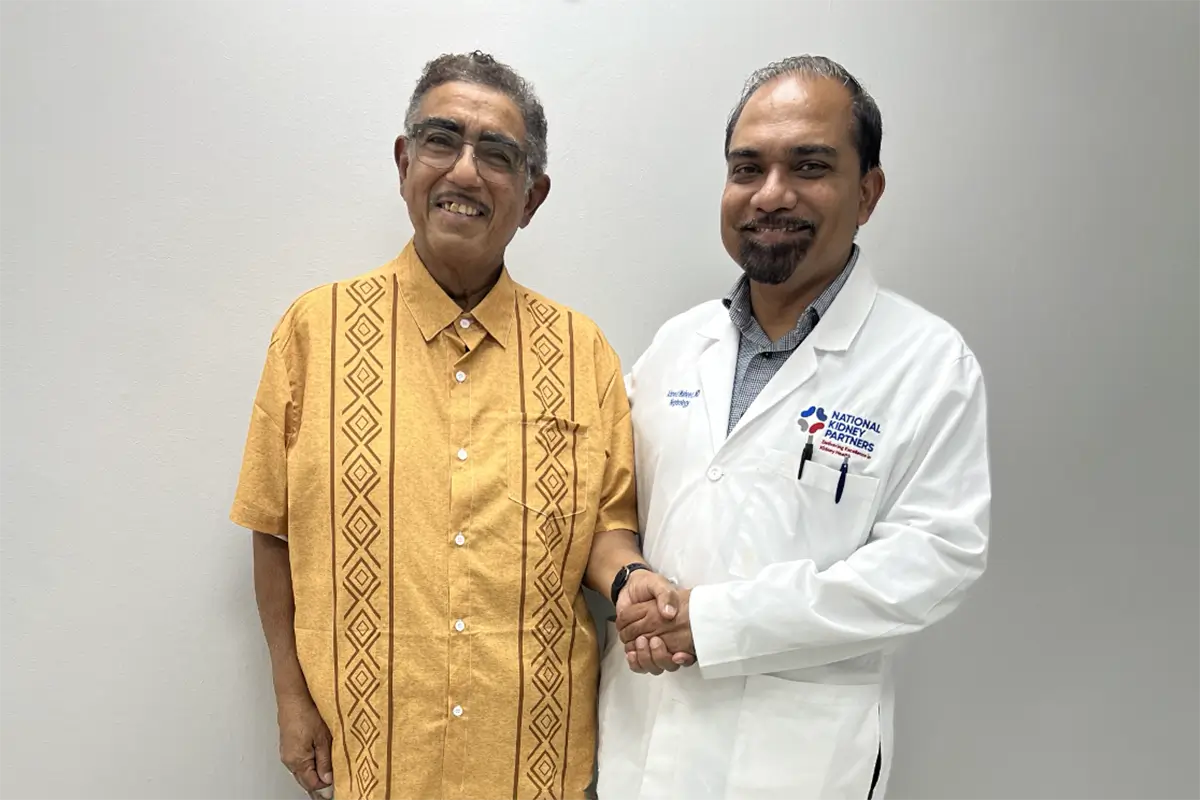 Dr. Waheed with Transplant Patient